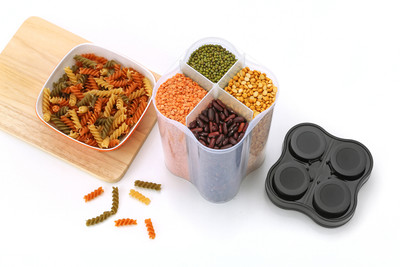 JORDY Plastic Grocery Container  - 2400 ml(Black)