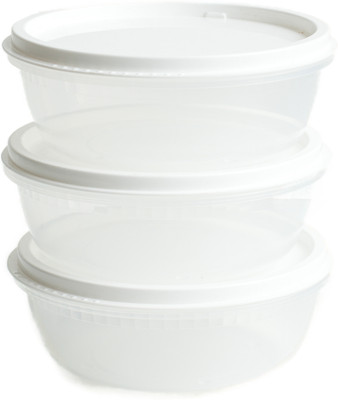 Unica Plastic Utility Container  - 250 ml(Pack of 3, White)