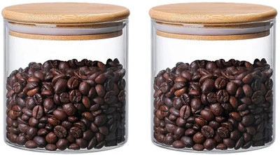 Capsicum Glass Utility Container  - 650 ml(Pack of 2, Clear)