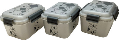 Dekor-Kase Plastic Utility Container  - 1900 ml(Pack of 3, Grey)