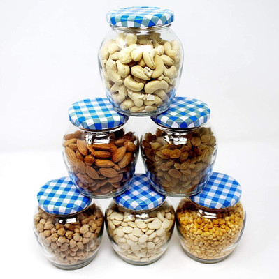 Avresta Glass Grocery Container  - 350 ml(Pack of 6, Clear)
