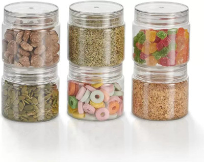 vristo Plastic Grocery Container  - 500 ml(Pack of 6, Transparent)