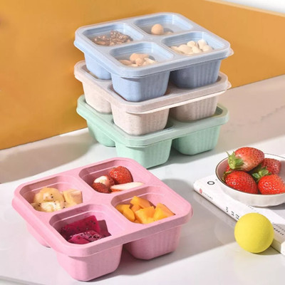 RBGIIT Plastic Grocery Container  - 400 g(Pack of 4, Multicolor)