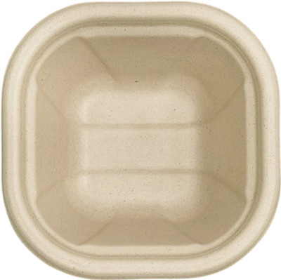 ShubhGreen Sugarcane Bagasse Utility Container  - 350 ml(Pack of 20, Beige)