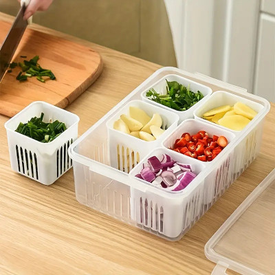 ARIZON Plastic Fridge Container  - 2700 ml(White)