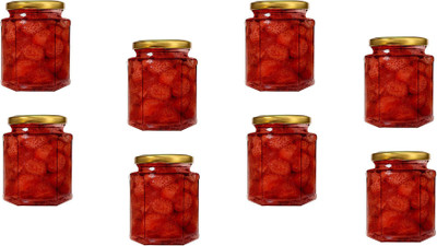AFAST Glass Utility Container  - 200 ml(Pack of 8, Clear)