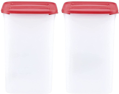 Cutting EDGE Plastic Grocery Container  - 7.5 L(Pack of 2, Red)