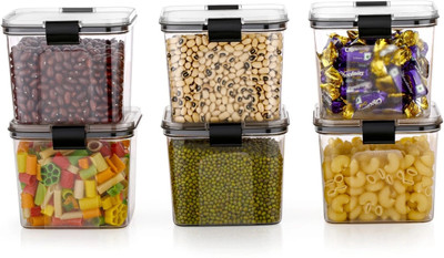 ENLINK Plastic Grocery Container  - 700 ml(Pack of 6, Clear)