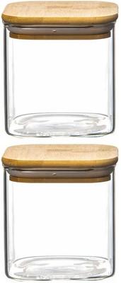 VINDRO Glass Utility Container  - 750 ml(Pack of 2, Multicolor)