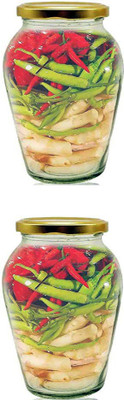 AFAST Glass Utility Container  - 350 ml(Pack of 2, Clear)