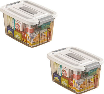 HoopVool Plastic Utility Container  - 12 L(Pack of 2, Clear)
