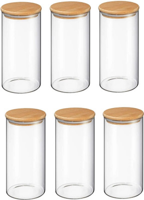 VINDRO Glass Utility Container  - 450 ml(Pack of 6, Clear)