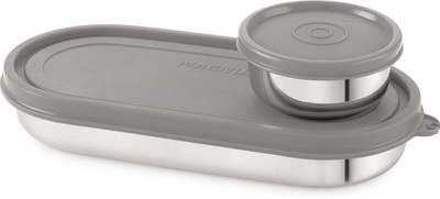 Magnus Stainless Steel Utility Container  - 550 ml(Pack of 2, Grey)