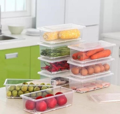Shreejee Plastic Fridge Container  - 1500 ml(Pack of 8, Clear)