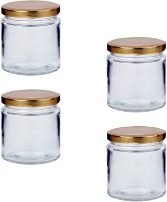 Somil Glass Cookie Jar  - 100 ml(Pack of 4, Clear)