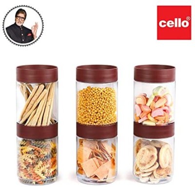 cello Plastic Grocery Container  - 1500 ml(Pack of 6, Multicolor)