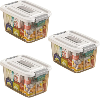 MT BROTHERS Plastic Utility Container  - 7 kg(Pack of 3, Clear)