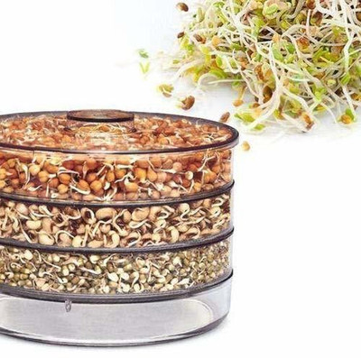 Premiumart Plastic Sprout Maker  - 2000 ml(Clear)