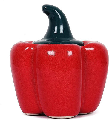 Luminescence Enterprises Ceramic Pickle Jar  - 500 ml(Red)