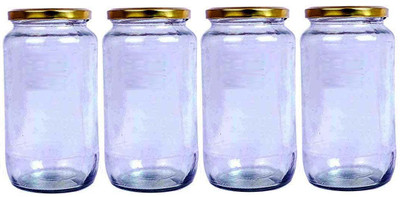 AFAST Glass Utility Container  - 1000 ml(Pack of 4, Clear)