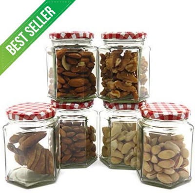 NAVPATH Glass Grocery Container  - 250 ml(Pack of 6, Clear)