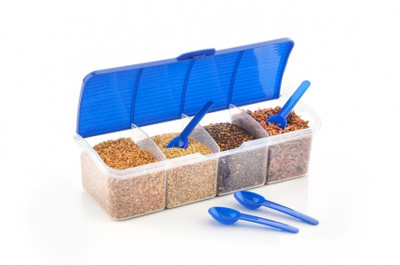 DELMON Plastic Grocery Container  - 1.5 L(Multicolor)