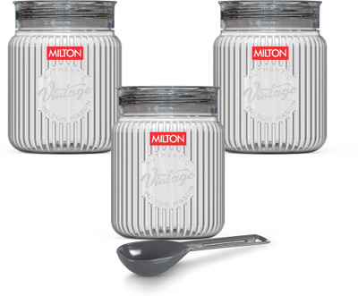 MILTON Plastic Grocery Container  - 300 ml(Pack of 3, Clear)