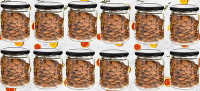 AFAST Glass Grocery Container  - 500 ml(Pack of 12, Clear)