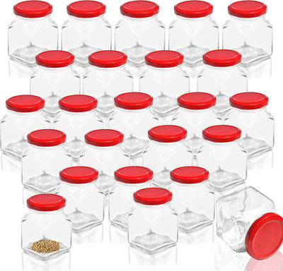Pure Source India Glass Utility Container  - 100 g(Pack of 24, Clear)