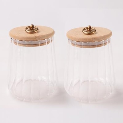 UMAI Glass Grocery Container  - 750 ml(Pack of 2, Clear)