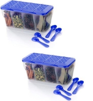Mataiva Plastic Grocery Container  - 1800 ml(Pack of 2, Blue)
