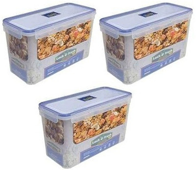 NEELESHWARI Plastic Utility Container  - 3800 ml(Pack of 3, Clear)