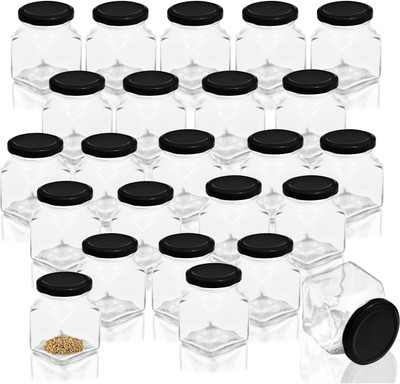 Pure Source India Glass Utility Container  - 100 g(Pack of 24, Clear)