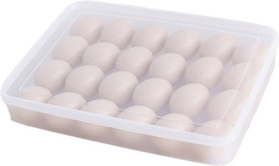 Unique Cartz Plastic Egg Container  - 2 dozen(White)