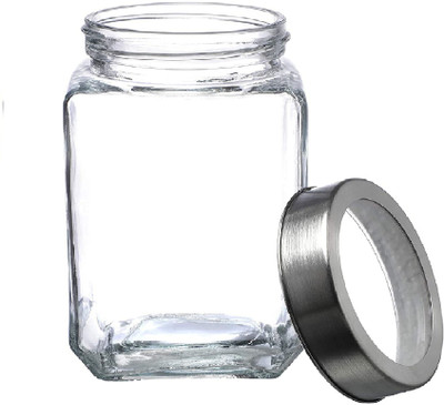 Coozico Glass Grocery Container  - 3000 ml(Clear)