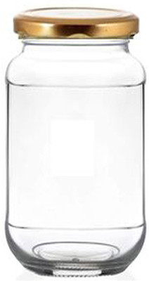 JIGSHTIAL Glass Grocery Container  - 1000 ml(Gold)