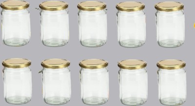 AFAST Glass Grocery Container  - 500 ml(Pack of 10, Clear)