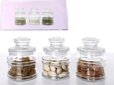 Avastro Glass Grocery Container  - 150 ml(Pack of 3, Clear)