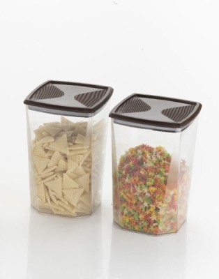 Metrolife Plastic Grocery Container  - 1100 ml(Pack of 2, Brown)