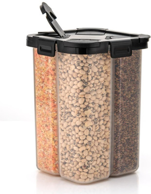 BMV Plastic Grocery Container  - 2500 ml(Black)