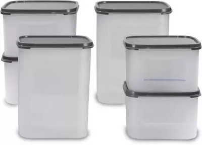 PRAGATI SALES Plastic Utility Container  - 2700 ml, 5500 ml(Pack of 6, Clear)
