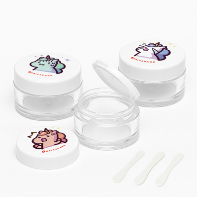 GRITSPARK Plastic Utility Container  - 8 g(Pack of 3, Transparent, White)