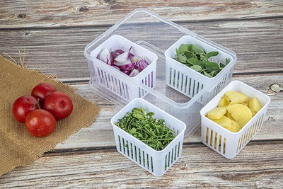 ioniccraftres Plastic Fridge Container  - 2700 ml(White)