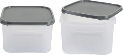 AK HUB Plastic Grocery Container  - 2700 ml(Pack of 2, Transparent)