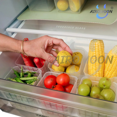 AIROMOON Plastic Fridge Container  - 1100 ml(Clear)