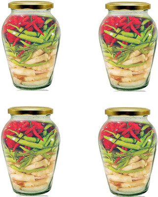 AFAST Glass Utility Container  - 350 ml(Pack of 4, Clear)