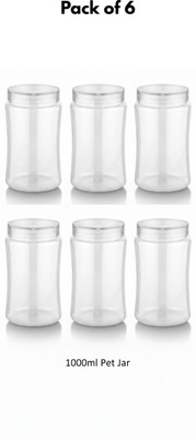 Jaipet Plastic Grocery Container  - 1000 ml(Pack of 6, Transparent)