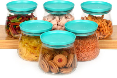 NILHARI Plastic Grocery Container  - 900 ml(Pack of 6, Blue)