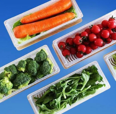 forsel Plastic Fridge Container  - 1500 ml(Pack of 5, White)