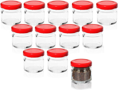 Pure Source India Glass Utility Container  - 20 g(Pack of 12, Clear)